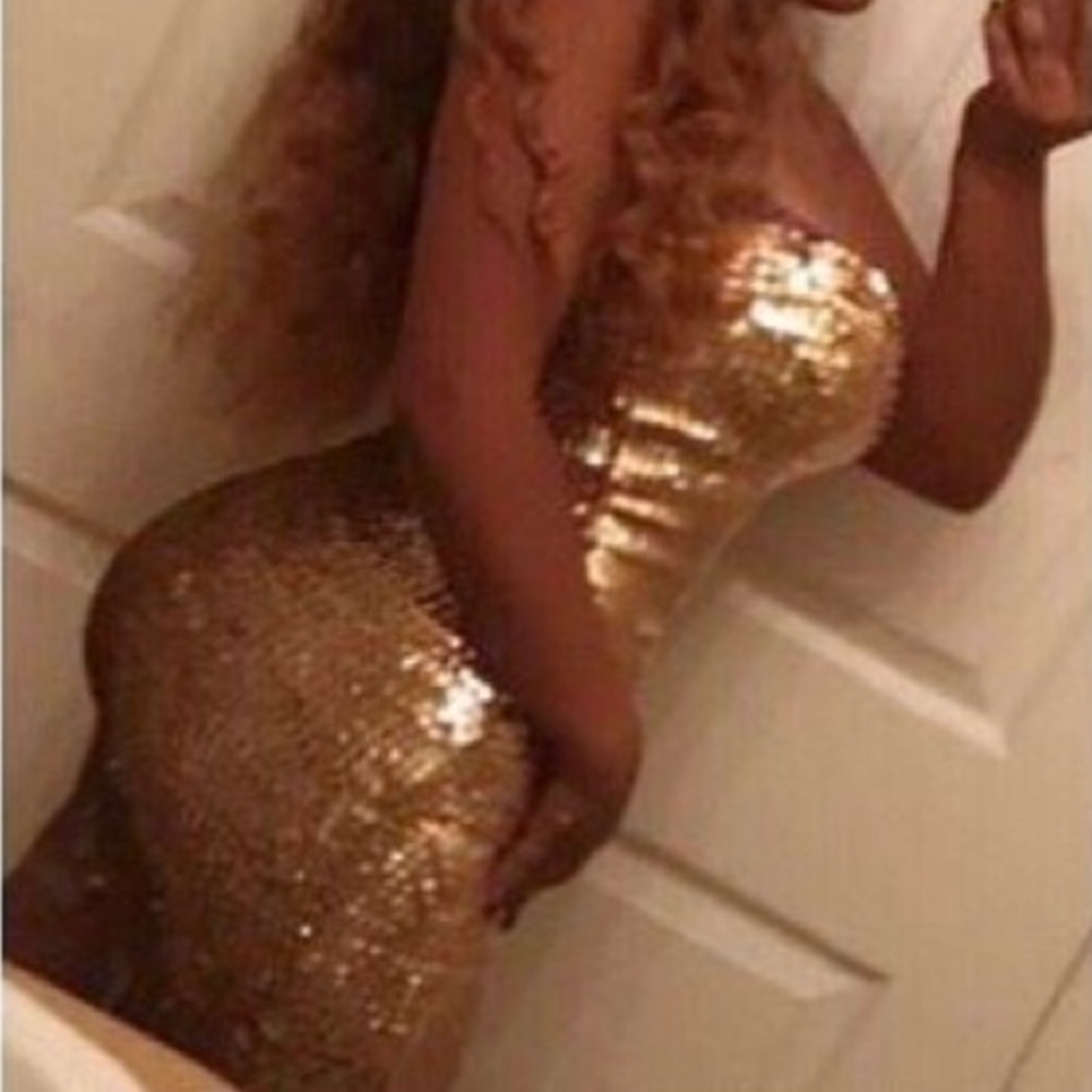Gold dress
